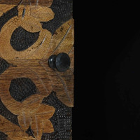 Produktbild för Sideboard med lagring Brun 80 x 33,5 x 75 cm Massivt mangoträ