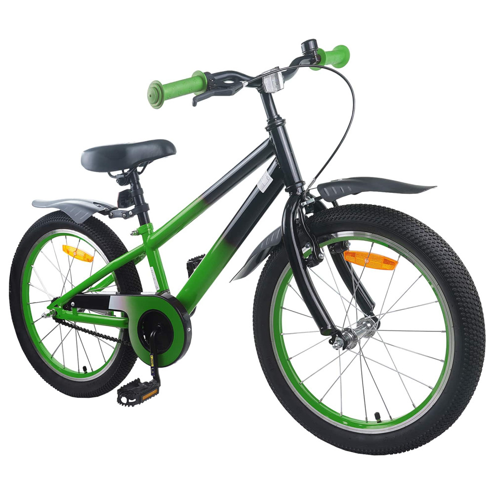 Produktbild för Barncykel 20 Tum för 6-11 år gamla Grön Svart
