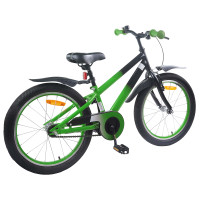 Produktbild för Barncykel 20 Tum för 6-11 år gamla Grön Svart