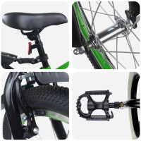 Produktbild för Barncykel 20 Tum för 6-11 år gamla Grön Svart