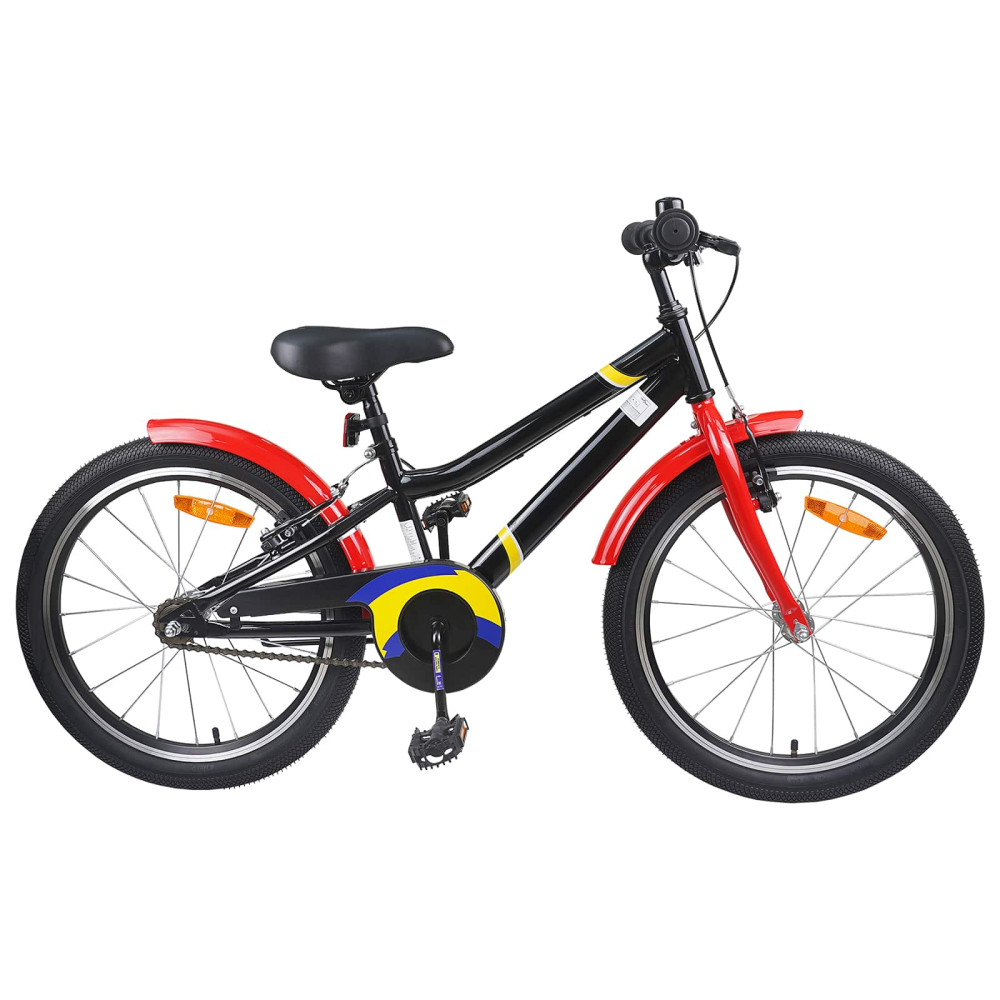 Produktbild för Barncykel 24 Tum för 8-12 år gamla Svart röd