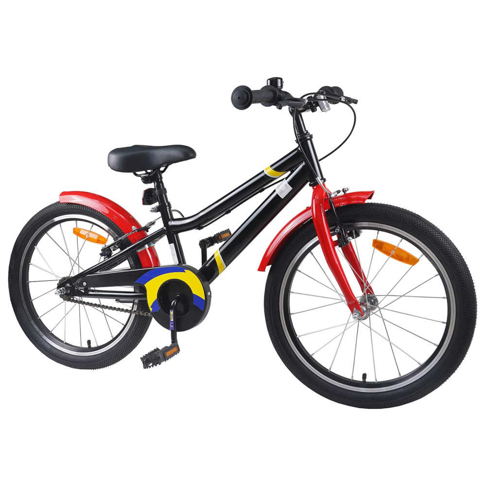 Produktbild för Barncykel 24 Tum för 8-12 år gamla Svart röd