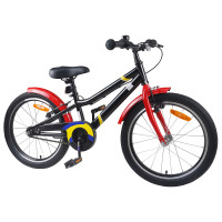 Produktbild för Barncykel 24 Tum för 8-12 år gamla Svart röd
