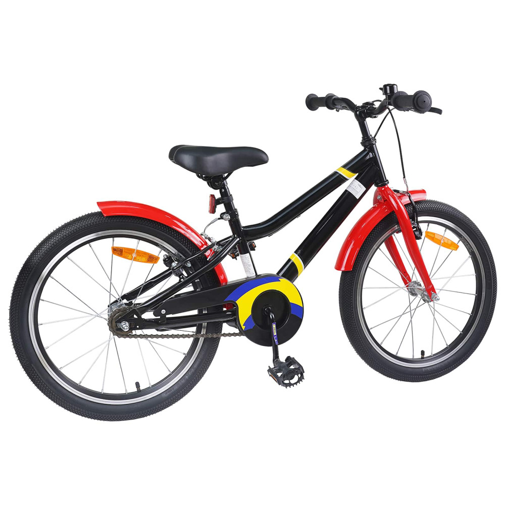 Produktbild för Barncykel 24 Tum för 8-12 år gamla Svart röd