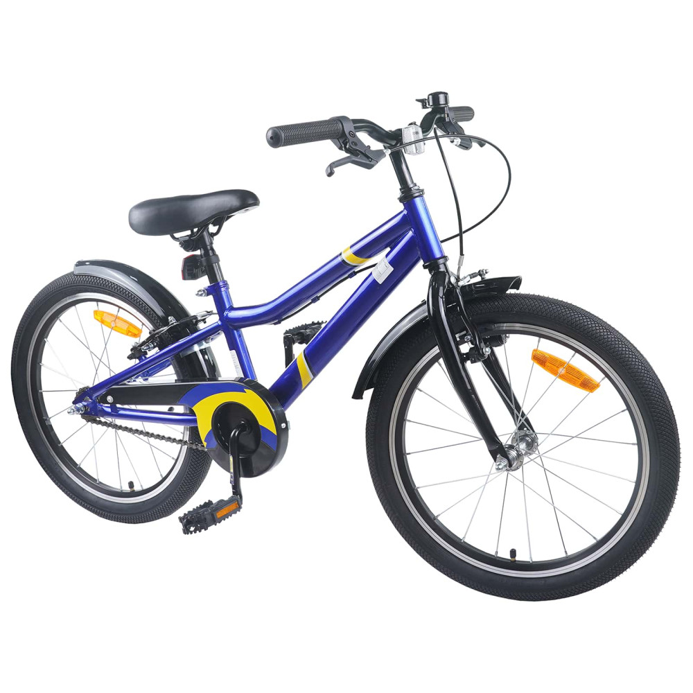 Produktbild för Barncykel 24 Tum för 8-12 år gamla Blå Svart