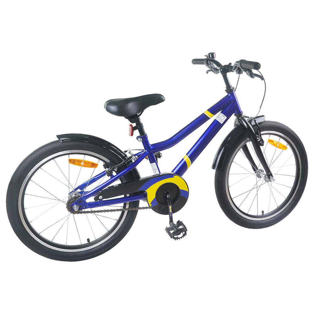Produktbild för Barncykel 24 Tum för 8-12 år gamla Blå Svart