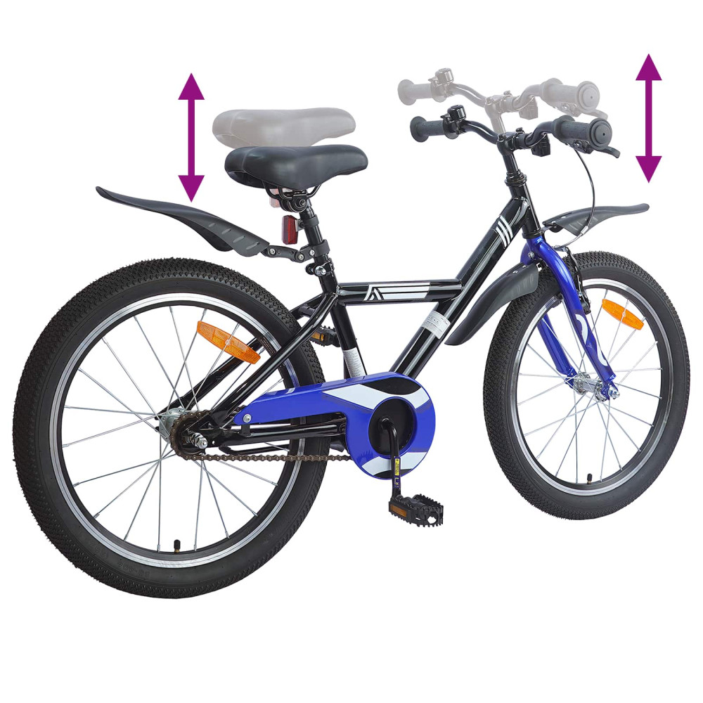 Produktbild för Barncykel 20 Tum för 6-11 år gamla Svart