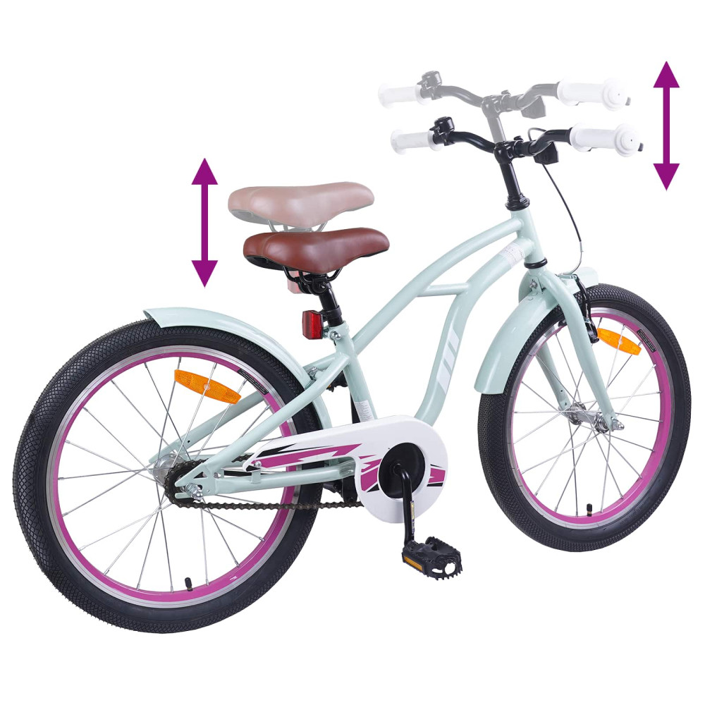 Produktbild för Barncykel 20 Tum för 6-11 år gamla Ljusgrön