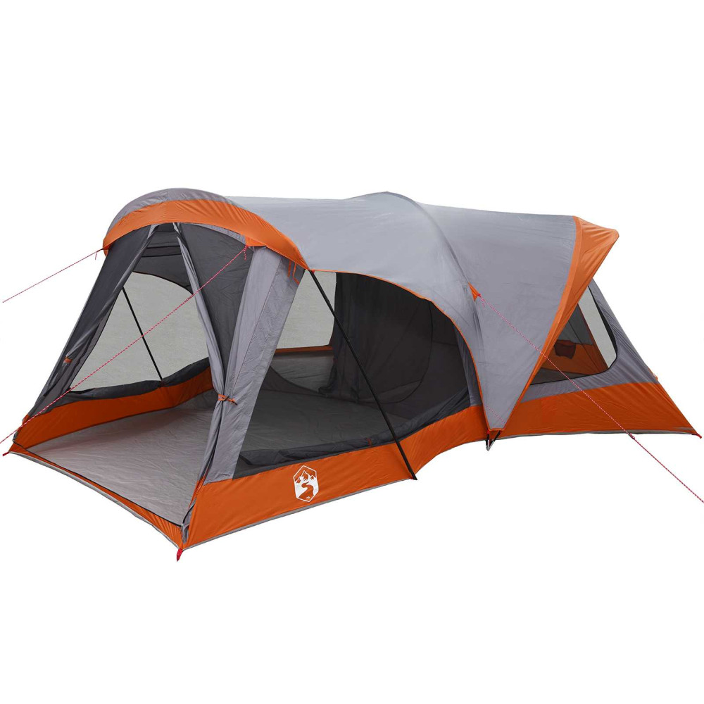 Produktbild för Familjetält Grå och orange 550 x 555 x 208 cm