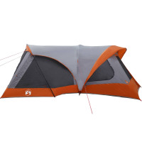 Produktbild för Familjetält Grå och orange 550 x 555 x 208 cm