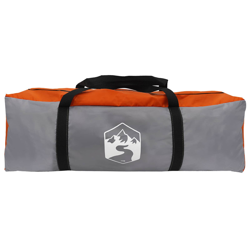 Produktbild för Familjetält Grå och orange 550 x 555 x 208 cm