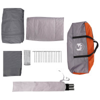 Produktbild för Familjetält Grå och orange 550 x 555 x 208 cm