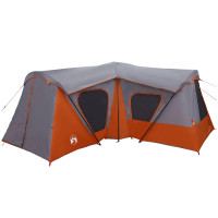 Produktbild för Familjetält Grå och orange 610 x 610 x 210 cm