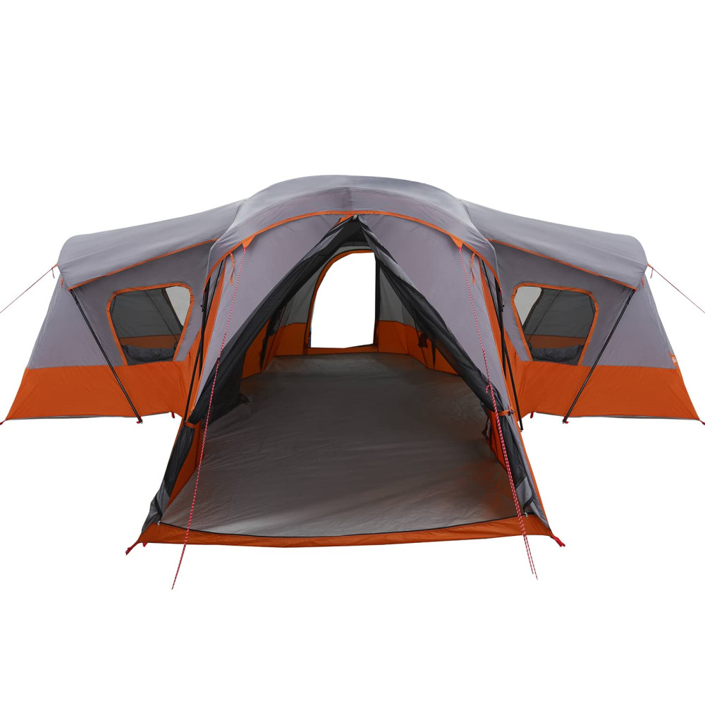 Produktbild för Familjetält Grå och orange 610 x 610 x 210 cm