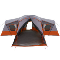 Produktbild för Familjetält Grå och orange 610 x 610 x 210 cm