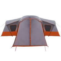 Produktbild för Familjetält Grå och orange 610 x 610 x 210 cm