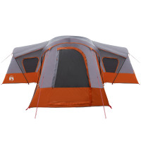 Produktbild för Familjetält Grå och orange 610 x 610 x 210 cm