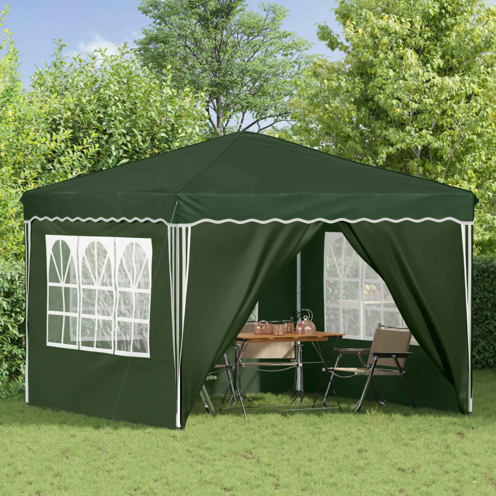 Produktbild för Pop-up Partytält 288 x 288 x 245 cm Grön Oxford Tyg