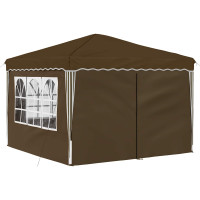 Produktbild för Pop-up Partytält 288 x 288 x 245 cm Taupe Oxford Tyg