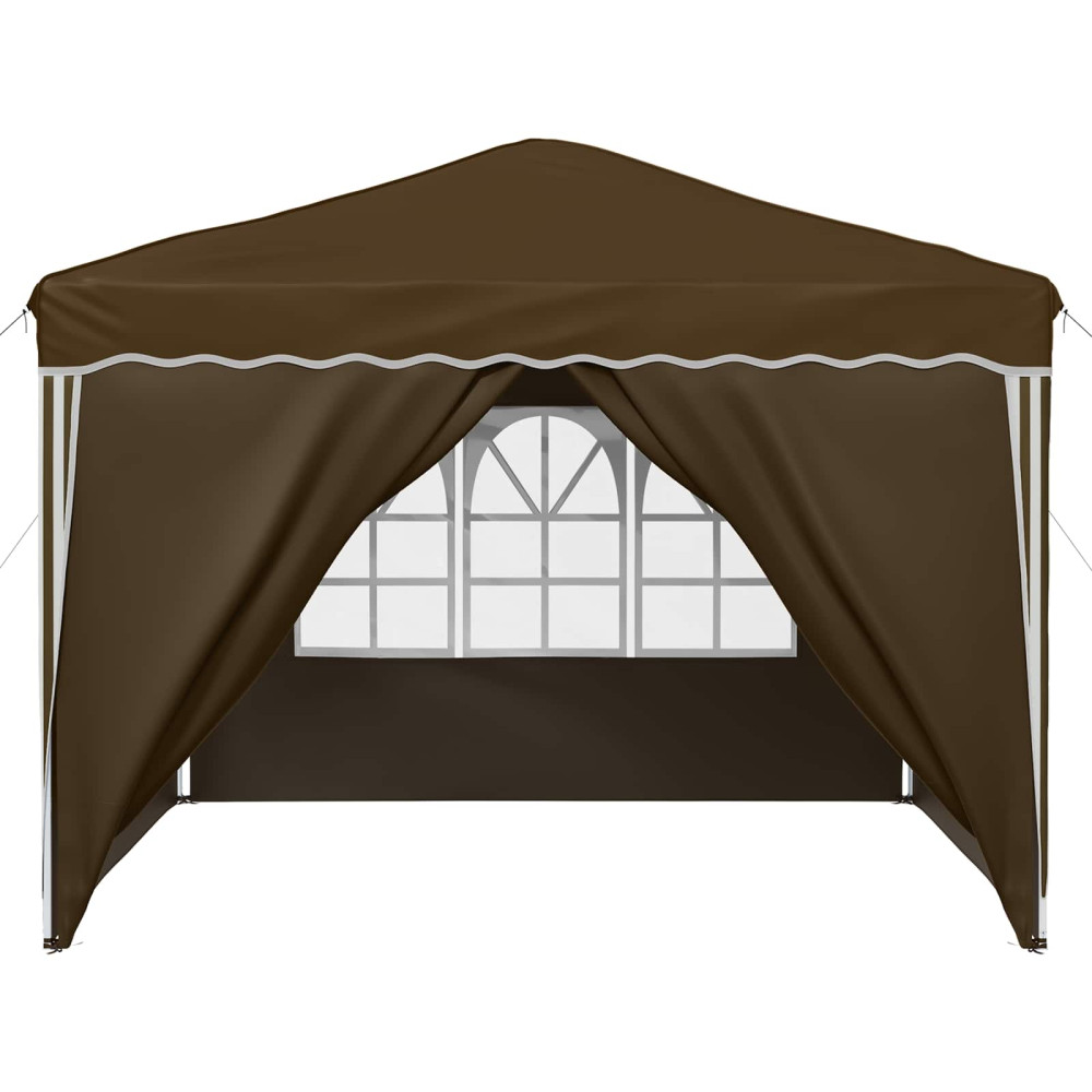 Produktbild för Pop-up Partytält 288 x 288 x 245 cm Taupe Oxford Tyg