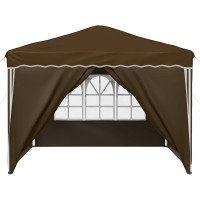 Produktbild för Pop-up Partytält 288 x 288 x 245 cm Taupe Oxford Tyg