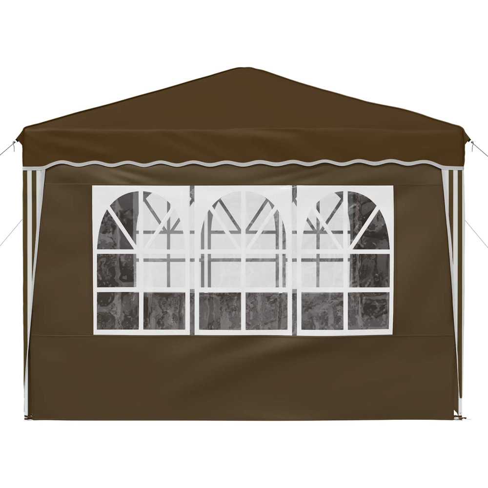 Produktbild för Pop-up Partytält 288 x 288 x 245 cm Taupe Oxford Tyg
