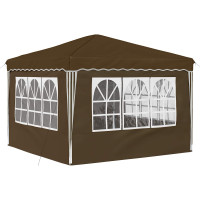Produktbild för Pop-up Partytält 288 x 288 x 245 cm Taupe Oxford Tyg