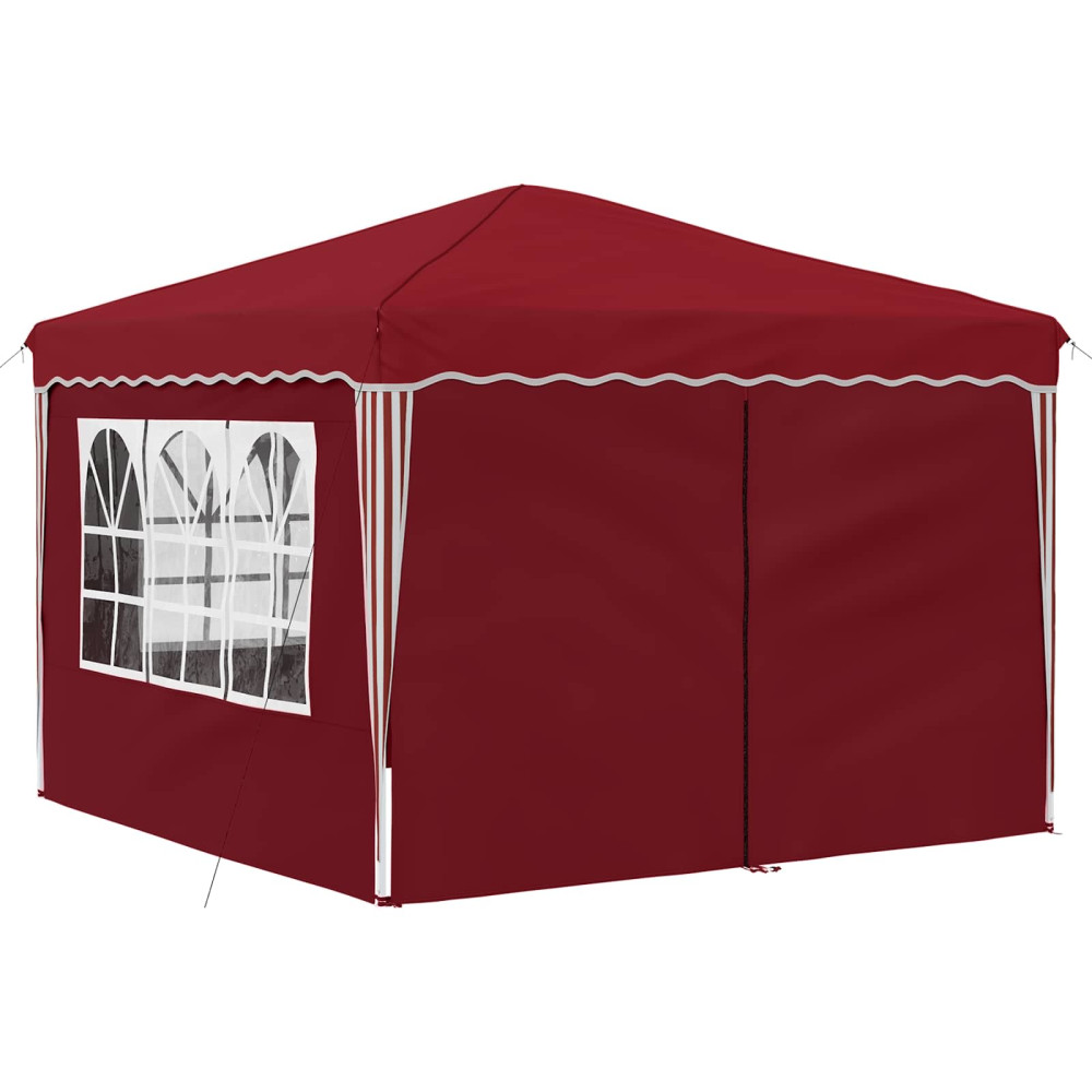 Produktbild för Pop-up Partytält 288 x 288 x 245 cm Vinröd Oxford Tyg