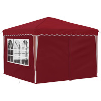 Produktbild för Pop-up Partytält 288 x 288 x 245 cm Vinröd Oxford Tyg
