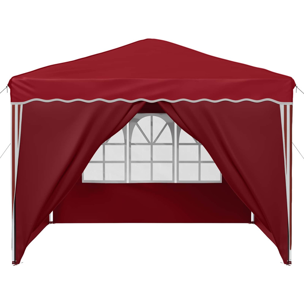 Produktbild för Pop-up Partytält 288 x 288 x 245 cm Vinröd Oxford Tyg