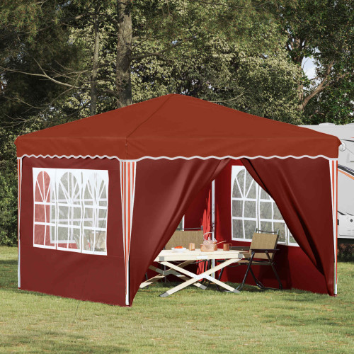 vidaXL Pop-up Partytält 288 x 288 x 245 cm Terracotta Oxford Tyg