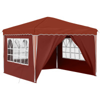 Produktbild för Pop-up Partytält 288 x 288 x 245 cm Terracotta Oxford Tyg
