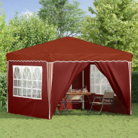 Produktbild för Pop-up Partytält 288 x 288 x 245 cm Terracotta Oxford Tyg