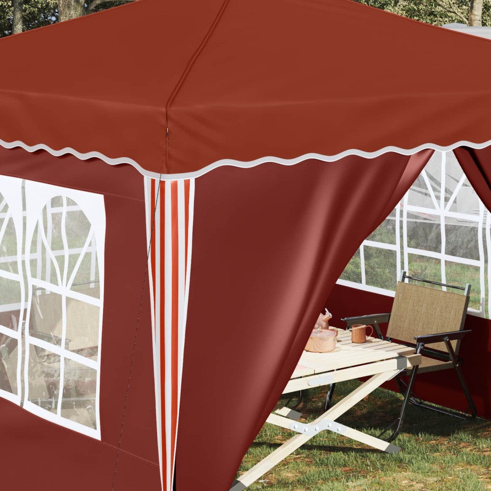 Produktbild för Pop-up Partytält 288 x 288 x 245 cm Terracotta Oxford Tyg