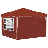Produktbild för Pop-up Partytält 288 x 288 x 245 cm Terracotta Oxford Tyg