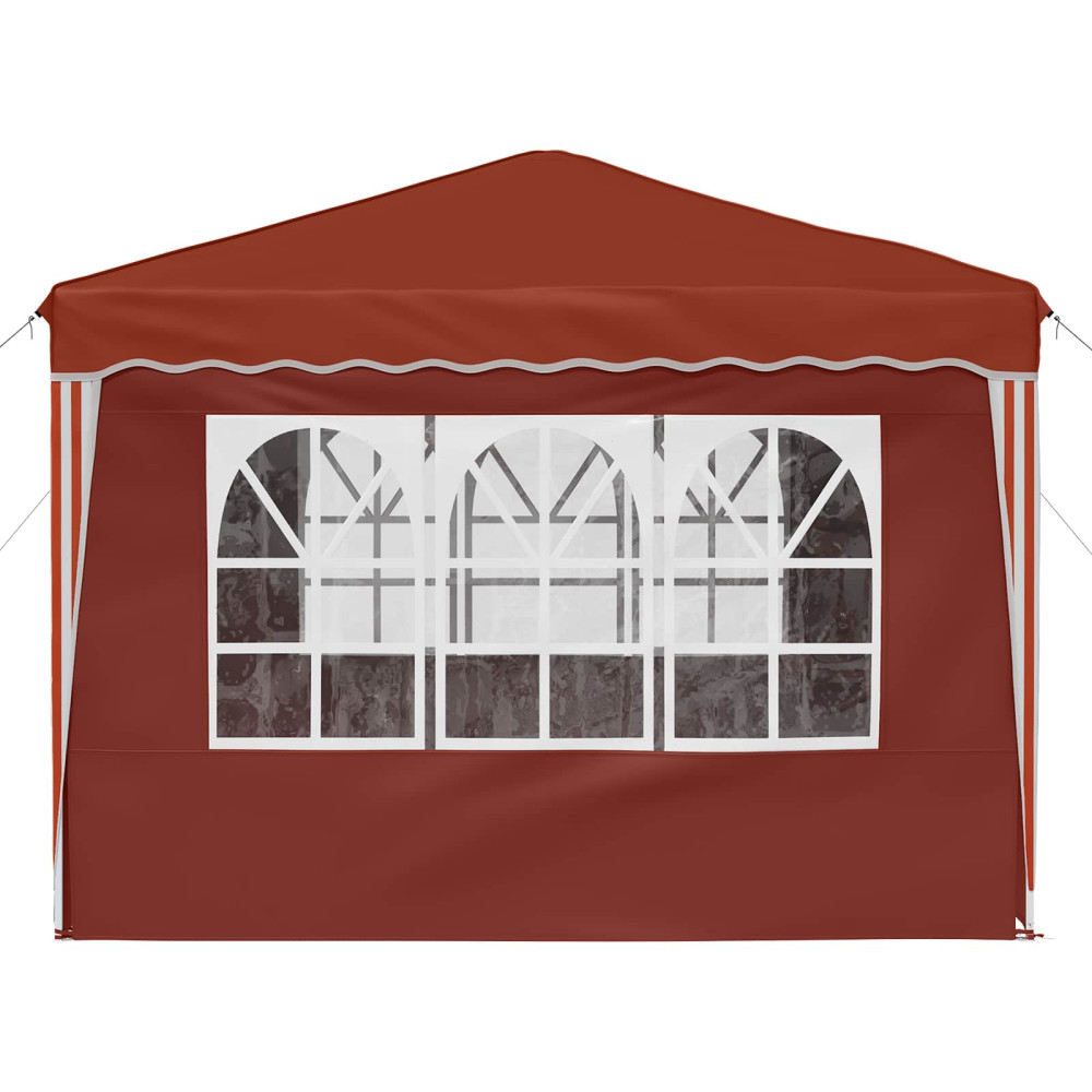 Produktbild för Pop-up Partytält 288 x 288 x 245 cm Terracotta Oxford Tyg