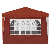 Produktbild för Pop-up Partytält 288 x 288 x 245 cm Terracotta Oxford Tyg