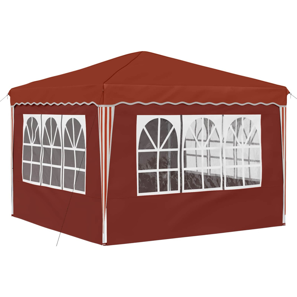 Produktbild för Pop-up Partytält 288 x 288 x 245 cm Terracotta Oxford Tyg