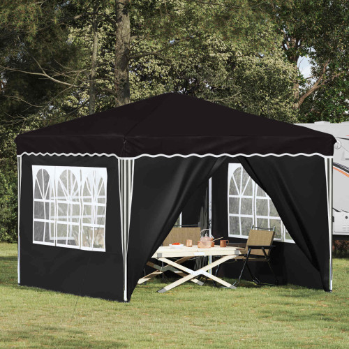 vidaXL Pop-up Partytält 288 x 288 x 245 cm Svart Oxford Tyg