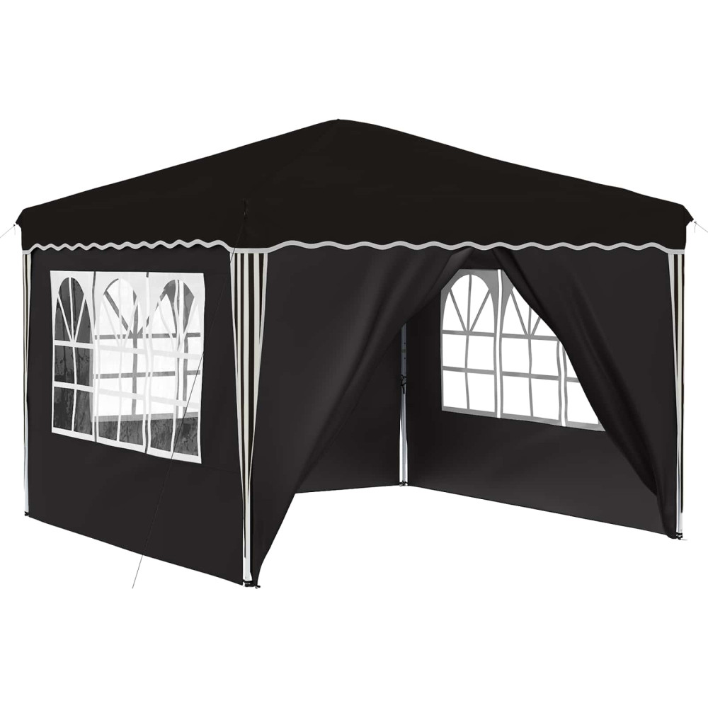 Produktbild för Pop-up Partytält 288 x 288 x 245 cm Svart Oxford Tyg