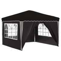 Produktbild för Pop-up Partytält 288 x 288 x 245 cm Svart Oxford Tyg