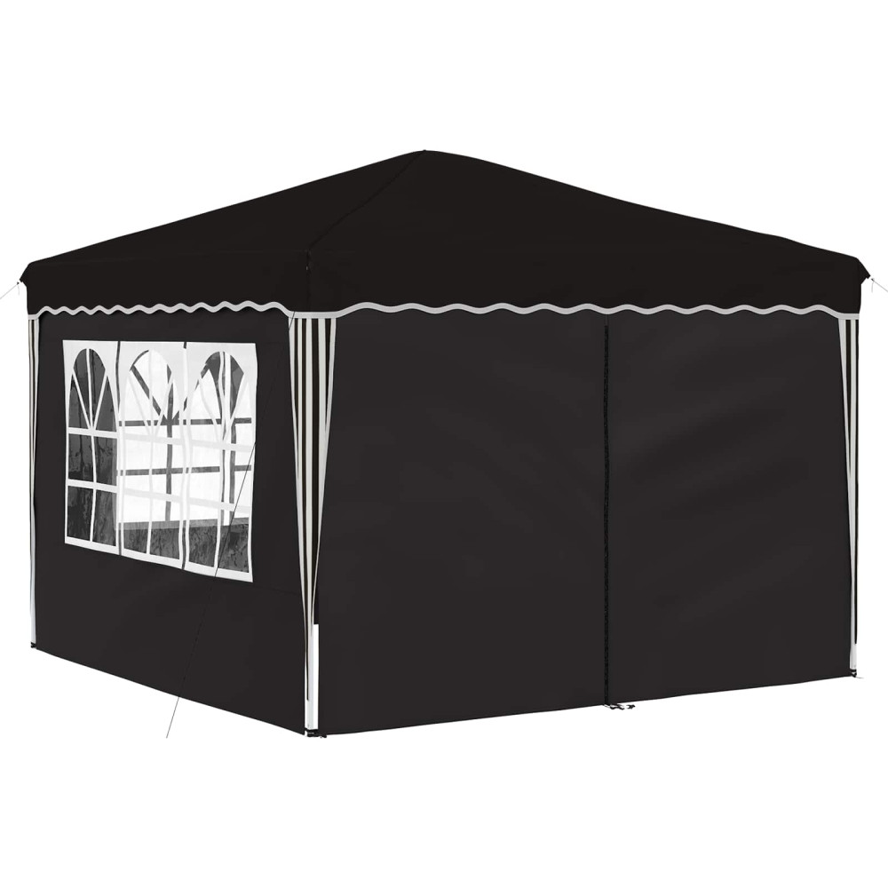 Produktbild för Pop-up Partytält 288 x 288 x 245 cm Svart Oxford Tyg