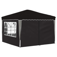 Produktbild för Pop-up Partytält 288 x 288 x 245 cm Svart Oxford Tyg