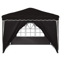 Produktbild för Pop-up Partytält 288 x 288 x 245 cm Svart Oxford Tyg