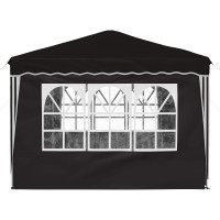 Produktbild för Pop-up Partytält 288 x 288 x 245 cm Svart Oxford Tyg