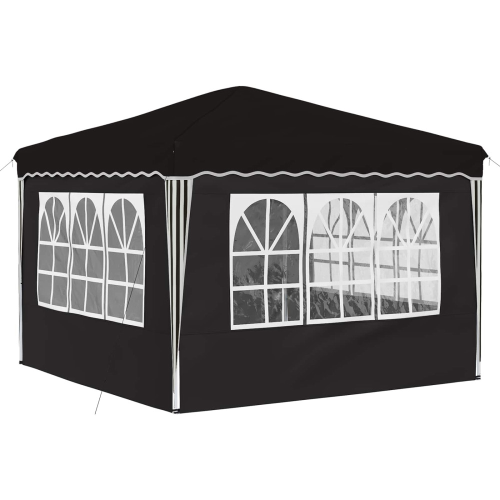 Produktbild för Pop-up Partytält 288 x 288 x 245 cm Svart Oxford Tyg