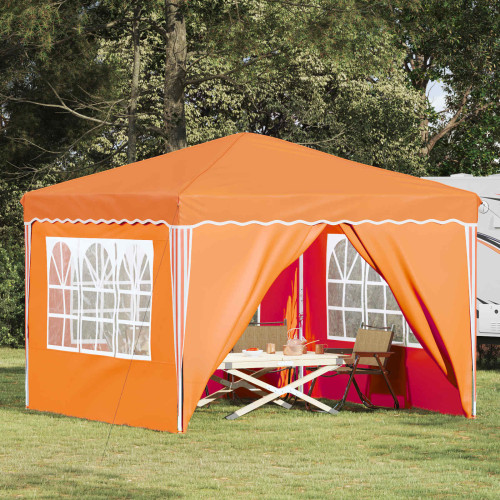 vidaXL Pop-up Partytält 288 x 288 x 245 cm Orange Oxford Tyg