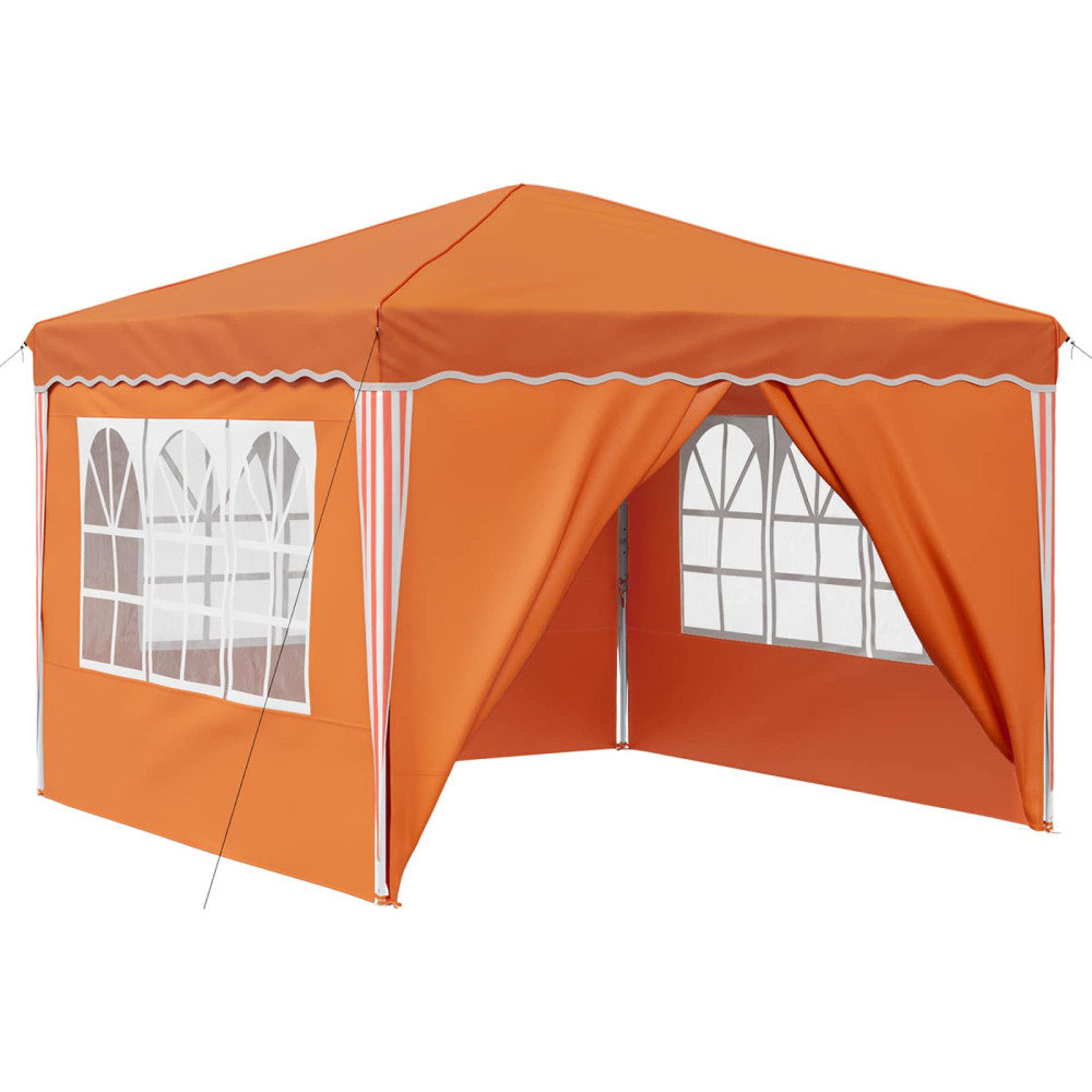 Produktbild för Pop-up Partytält 288 x 288 x 245 cm Orange Oxford Tyg