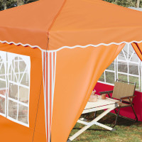Produktbild för Pop-up Partytält 288 x 288 x 245 cm Orange Oxford Tyg