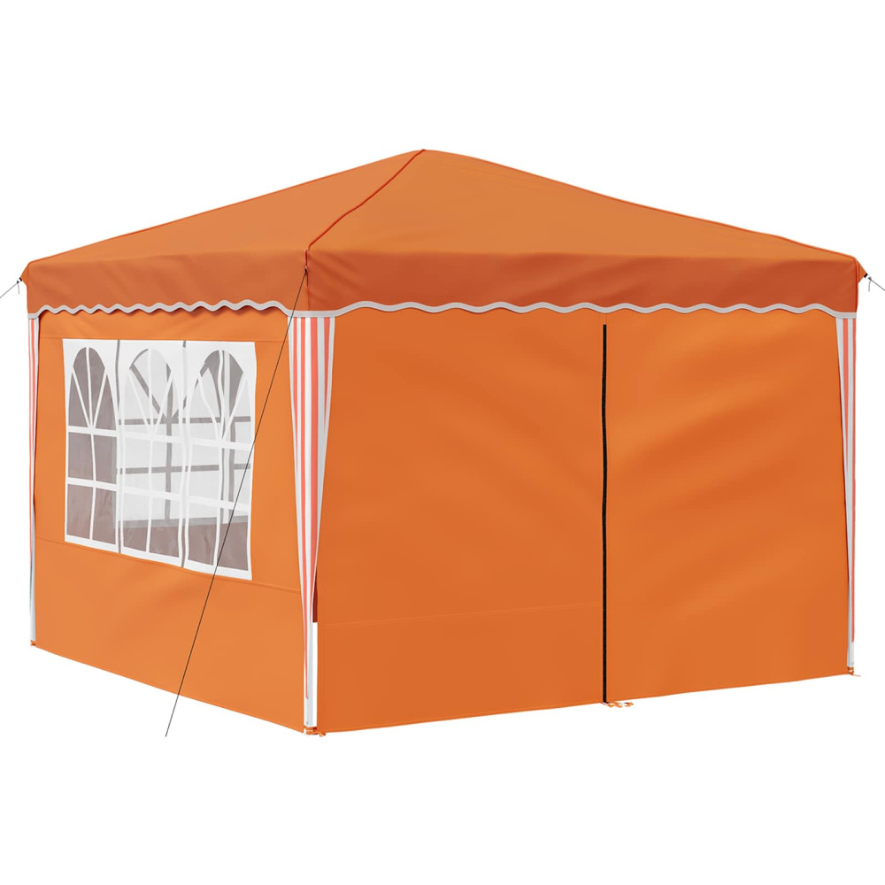 Produktbild för Pop-up Partytält 288 x 288 x 245 cm Orange Oxford Tyg